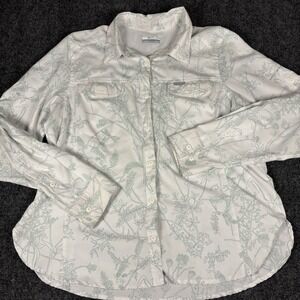 Columbia XL Men's White PatternOmni Shade Long Sleeve Lightweight Soft Casual